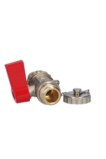 Other Drain ball valve with hose connector and cap, nickel-plated OMNI 12 inch
