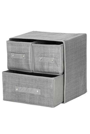 SERSIMO 3-drawer chest-type closet organizer, Sersimo, gray