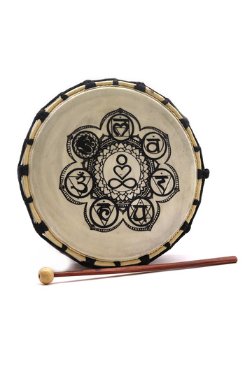 OEM Chakra Shamanic Drum with One Stick - 25cm