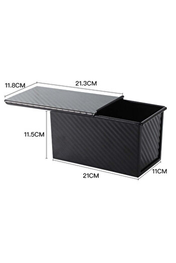 vivimall Toast bread box 450 g with black lid | FreshBox