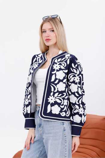 Pulli Collection Μπουφάν με επένδυση με σχέδιο κεντήματος