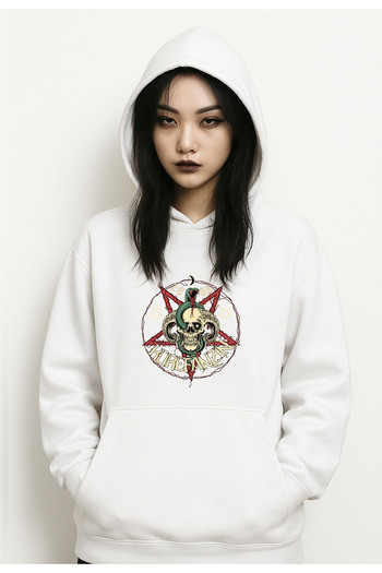 Korefanzin Pentagram Star Logo Black Basic Sweatshirt Hoodie