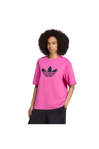 adidas Women's Pink T-Shirt Spacer Trf Tee Jv7224