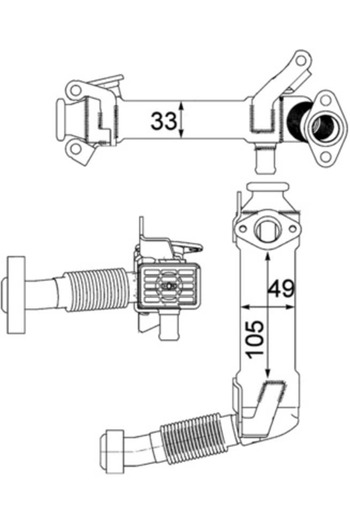 MAHLE Exhaust gas recirculation radiator BMW 3 (E46) 1998-2005