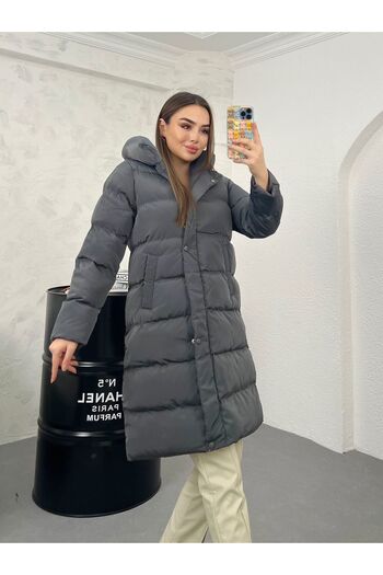 AXXAN Women's Coat Lined Fiber-Filled Hooded Coat Overcoat Coat