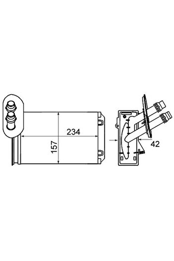 MAHLE Heat exchanger for cabin heating AUDI TT (8N3) 1998-2006