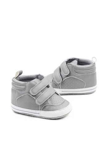BebeNou Gray Velcro Strap Sneakers MDD2745-2-AC6, Size 18
