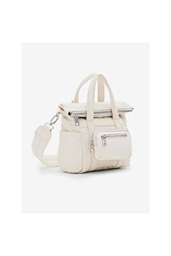 Desigual Small backpack bag for women, Desigual, Basic Modular Voyager series, White