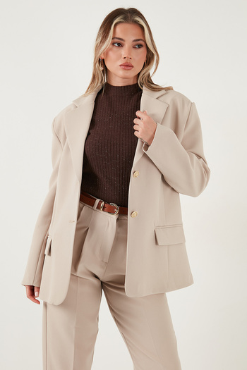 Lela Regular Fit Ceket Yaka Düğmeli Blazer Ceket CEKET 6839562