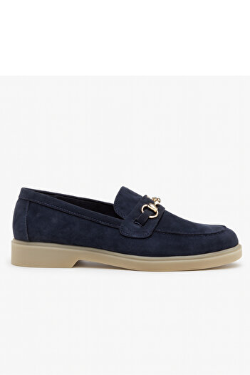 GARKONY Casual Shoes Genuine Suede Leather Navy Blue Brenda