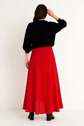 DEEP BEACH Crinkle Voile Crush Skirt