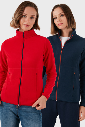 Lela Slim Fit Anti-Pilling Non-Pilling Zippered 2-Pack Fleece Cardigan Cardigan 5907012S2