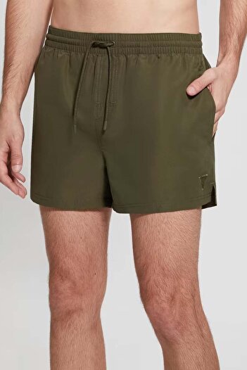 Guess beach apron with drawstring and logo Khaki
