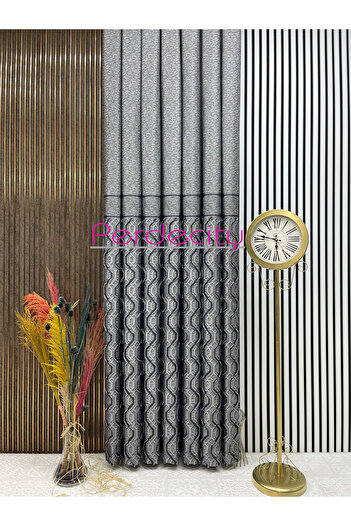 PERDECITY Bohemian Style Fringed Silver Panel Background Curtain 1X3 Frequent Pleats Suitable for Any Room