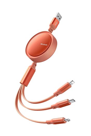 Mcdodo CA-7251 3 in 1 Retractable Charging Cable Rapid Charging Fast Data Transfer