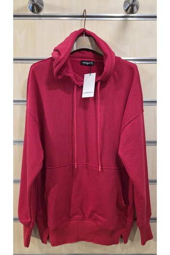trendbysena Hooded Women's Sweatshirt with Kangaroo Pocket Detail