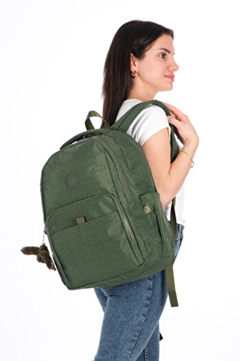 Lederax Crinkle Fabric Large Backpack Ld608