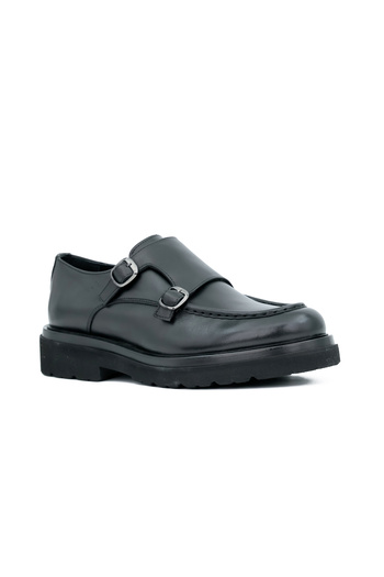 Tuna Genuine Leather Double Buckle Men's Loafer Shoes Eva Sole - E4464