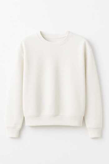 gigigiyim Single Color Crew Neck Medium Length Women's Sweatshirt