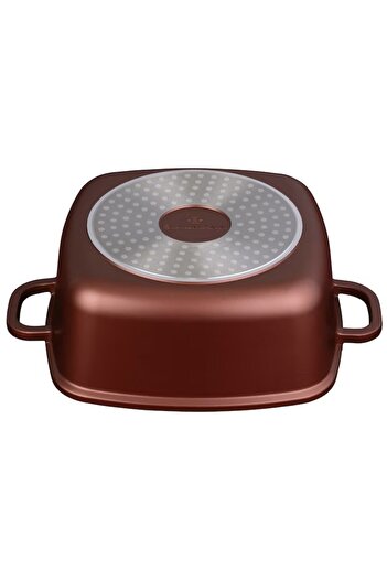 OEM Square saucepan with glass lid, 3-layer ceramic, 5.4L, 26x10.5cm