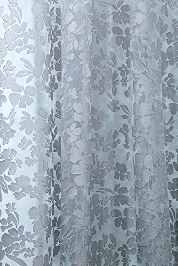 Premier Home Tulle Curtain Panel White Purple 140X295