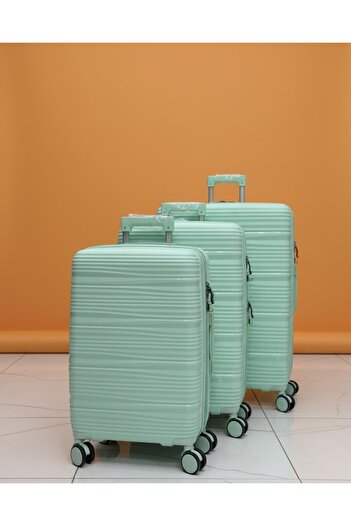 Generic 3-Piece Hardside Lightweight PP Luggage Set with 360° Spinner Wheels