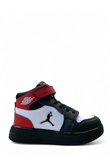 Cool Haykat Orthopedic Unisex Children's Black/Red High Top Sneaker