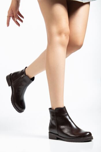 infon shoes creation 165-204 Καφέ Γυναικείες Μπότες Yanki Daily