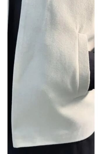 Black Season White sediri with fur collar "double-sided wool" | Black Season