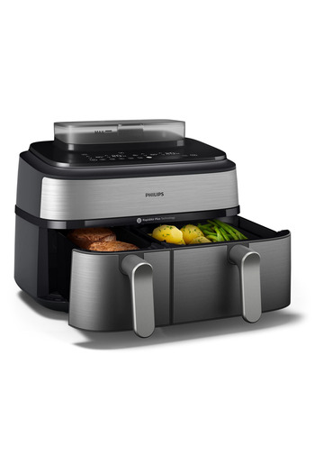 Philips Modern Mutfaklar İçin Çift Hazneli, Yağsız ve Hızlı Pişirme Fritöz 2700 W