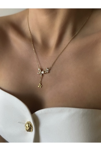 AYLAKAYA Steel Necklace Floral