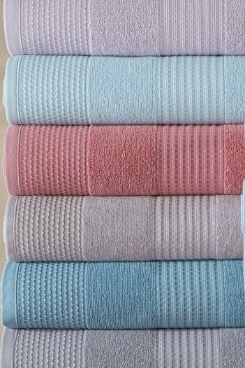 HRN Textile Набір рушників з 6 бавовняних рушників Low Twist 100x150 см - м'які та поглинаючі