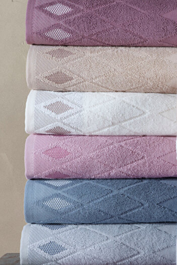 HRN Textile Набір рушників з 6 бавовняних рушників Low Twist 100x150 см - м'які та поглинаючі