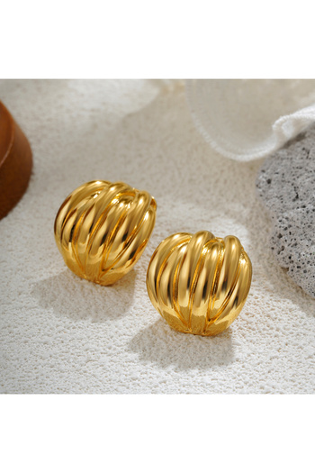 REBORN DESIGN Brass Gold Color Vintage Women's Earrings