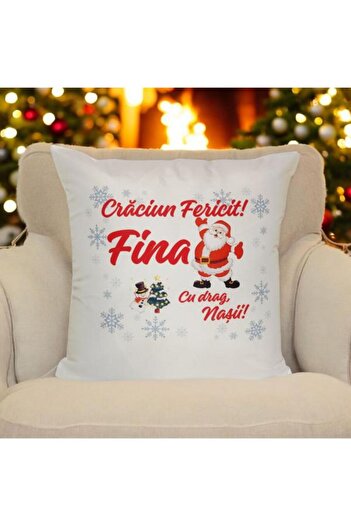 OEM Set of 2 Personalized Pillows Gift for Fini, ''Merry Christmas!''