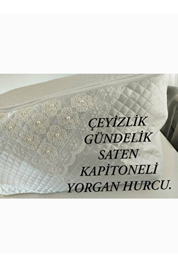 Üstünel Tekstil Giftable Dowery-Quality Everyday Satin Quilted Zippered Bedding. Fancy