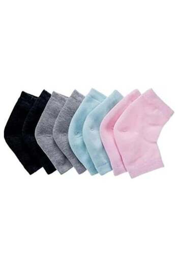 Mirfa 4 Pairs of Moisturizing Heel Socks