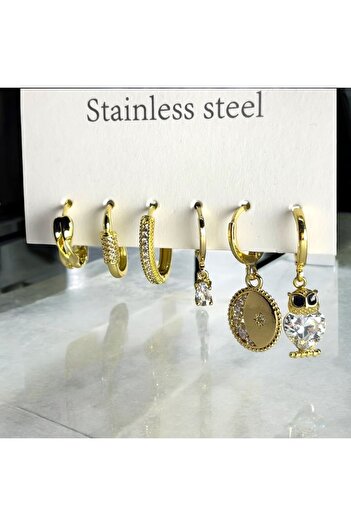 Bumu Design Owl Figured Multiple Earrings