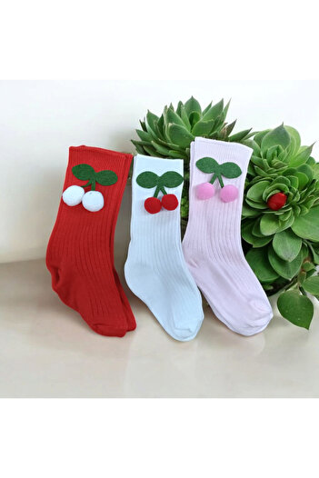 ÖZKARDEŞLER BABY Baby and Child Below Knee Length Cherry 3-Pack