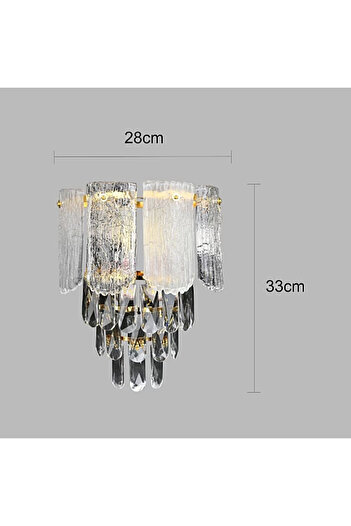 HAMER Modern gold wall lamp E 14*2 L, with screws