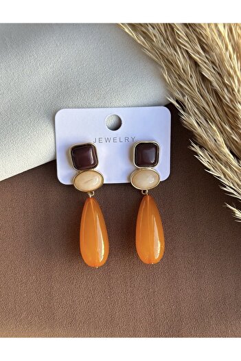 LİLİA Orange Zra Model Earrings
