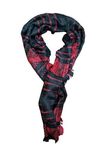 Generic SHAHEEN Winter Season Shawl Scarf For Men And Women Red/Black