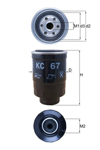 MAHLE Fuel filter CARBODIES FX FAIRWAY 1987-1996