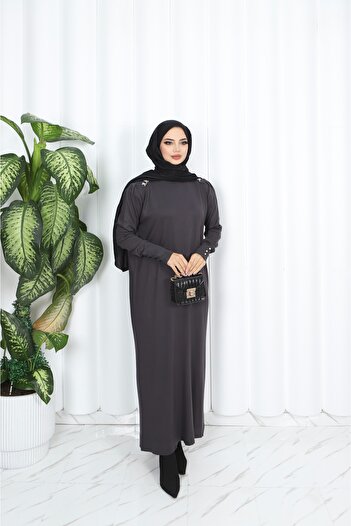 NİSUM MODA Pearl Mercerized Dress