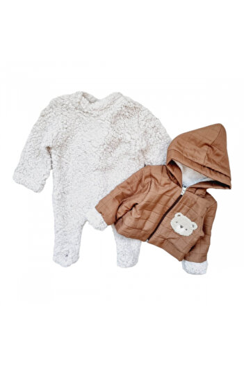 Miniworld Jumpsuit with hood and fleece sleeves, 6-9 months, 74 cm