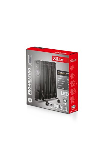 Zilan Electric heater ZLN8436 Black, power 2500W, adjustable thermostat, indicator light