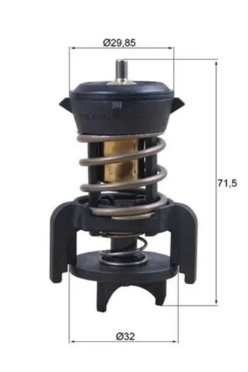 MAHLE Coolant thermostat AUDI A1 (8X1 8XK) 2014-2018