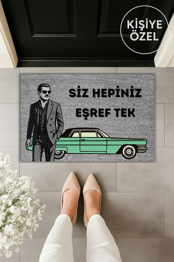Dormot Modern Digital Printing Doormat – Gray Eşref Dream Doormat 70X45 cm