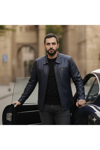 SNR Genuine Lambskin Men Leather Coat Real Leather Jacket Soft Leather