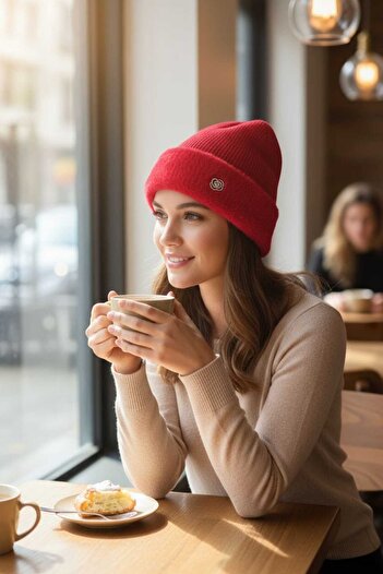Aware Time Women's Plush Fleece-Lined Beanie